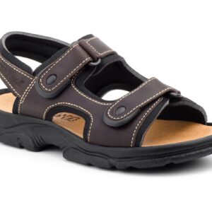 Sandalia Californiana Bio Hombre Piel Marrón TALLA ESPECIAL 47, 48