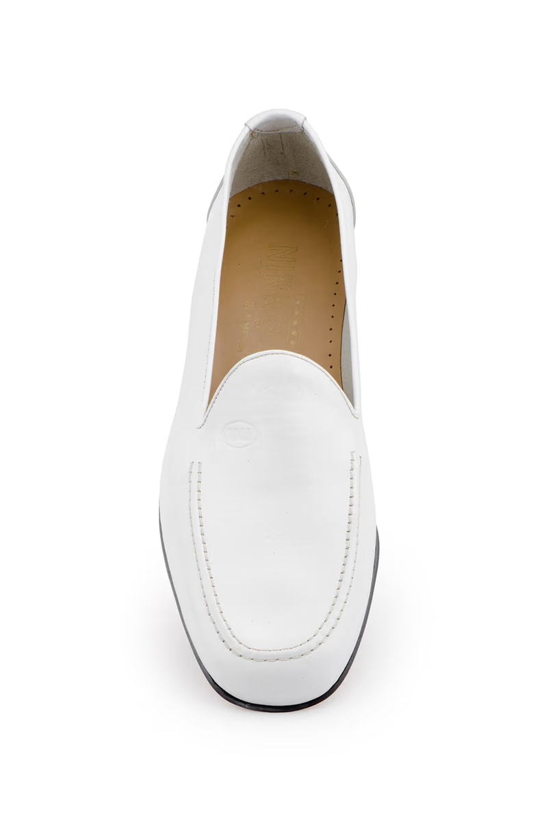 Zapatos Hombre Piel Blanco Suela de Cuero Julio Iglesias - Imagen 2