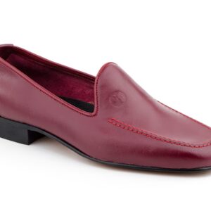 Zapatos Hombre Piel Burdeos Suela de Cuero Julio Iglesias
