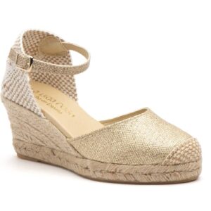 Alpargata Yute Mujer Brillo Oro