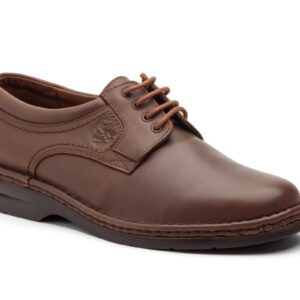 Zapatos Hombre Piel Marrón Cordones