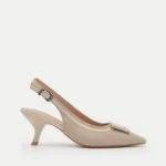 ZAPATOS BEIGE DESTALONADOS TACÓN MEDIO