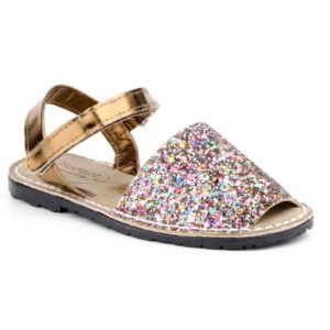 Avarcas Menorquinas Niña Glitter Multi Acolchadas