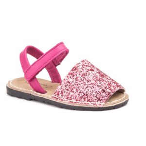 Menorquinas Ibicencas Niño Glitter Rosa Planta Acolchada