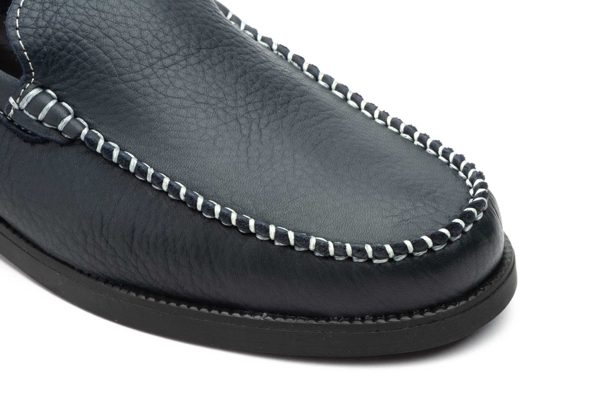 Náuticos Mocasín Hombre Piel Floater Marino - Imagen 2