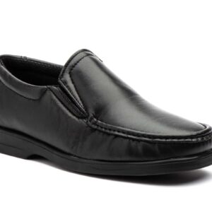 Zapatos Hombre Piel Negro Elásticos