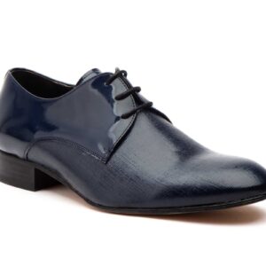 Zapatos Hombre Marino Cordones Suela de Cuero
