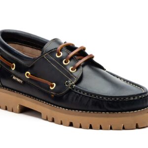 Náuticos Hombre Piel Pull Marino