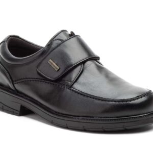 Zapatos Hombre Piel Negro Velcro