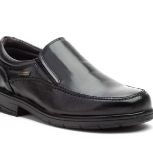 Zapatos Hombre Piel Negro Elásticos
