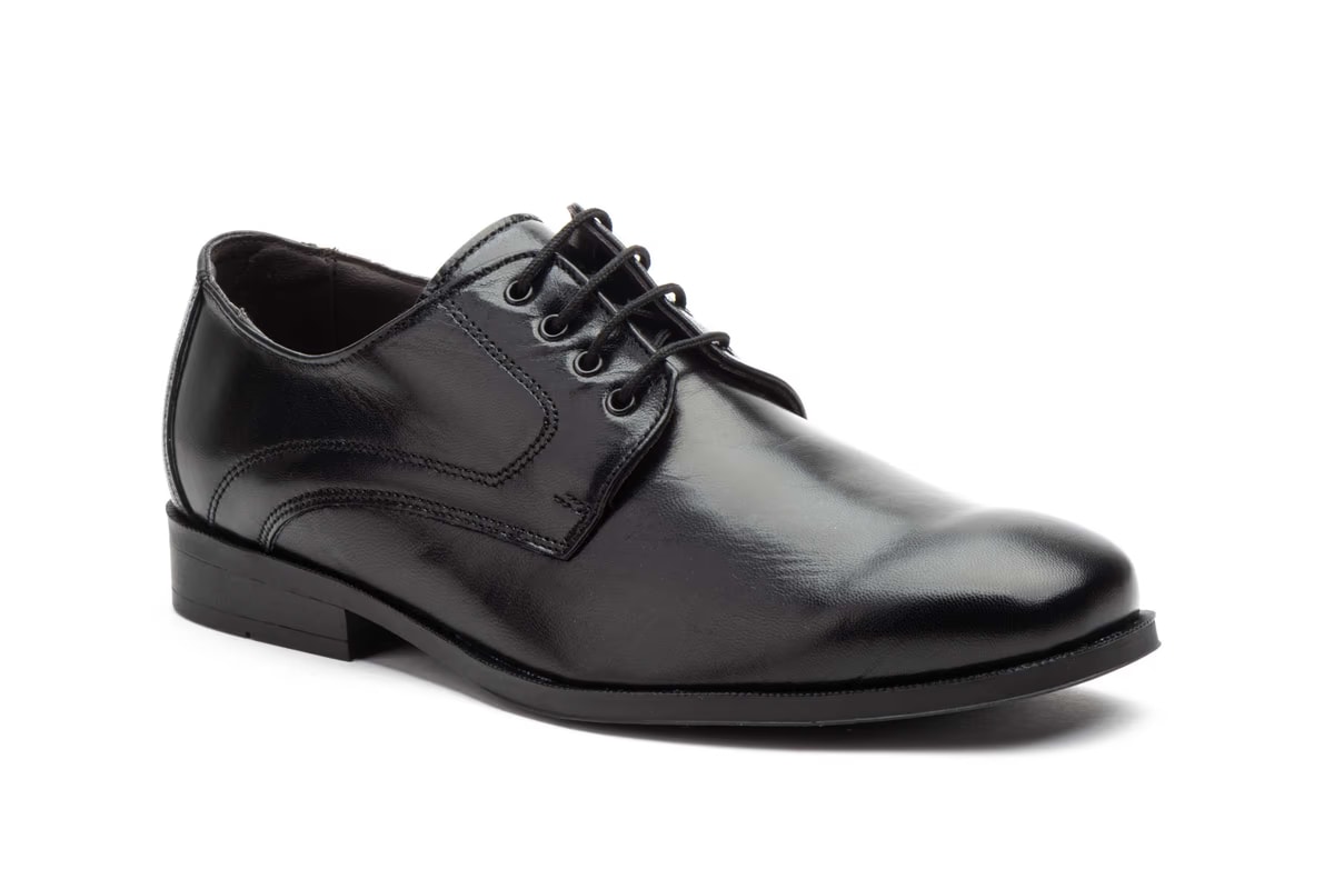 Zapatos Hombre Piel Negro Cordones