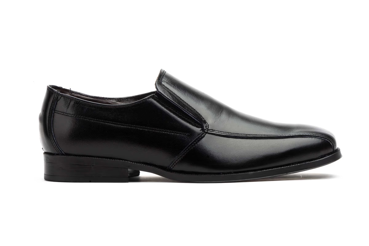 Zapatos Hombre Piel Negro Elásticos - Imagen 4