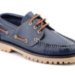 Náuticos Niño Piel Pull Marino
