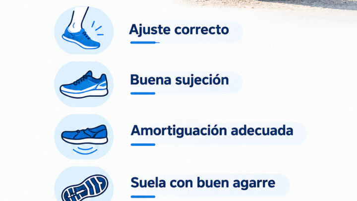 Infografía sobre cómo evitar lesiones al hacer deporte usando el calzado adecuad