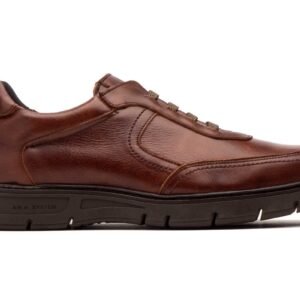 Zapatos Hombre Piel Coñac Elásticos Plantilla Extraible