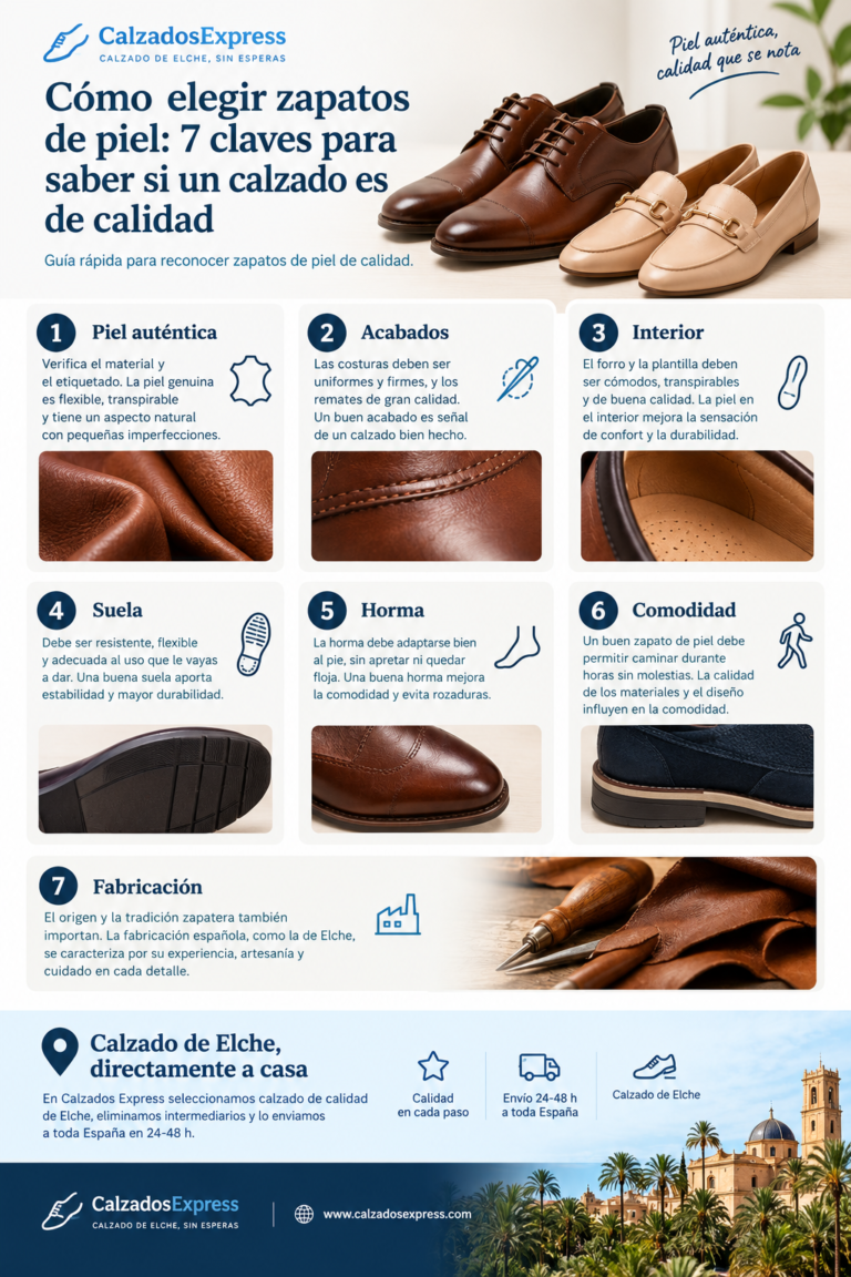 Cómo elegir zapatos de piel de calidad: 7 claves para reconocer un buen calzado